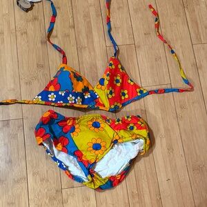 Catalina Multicolor Floral Bikini vintage
